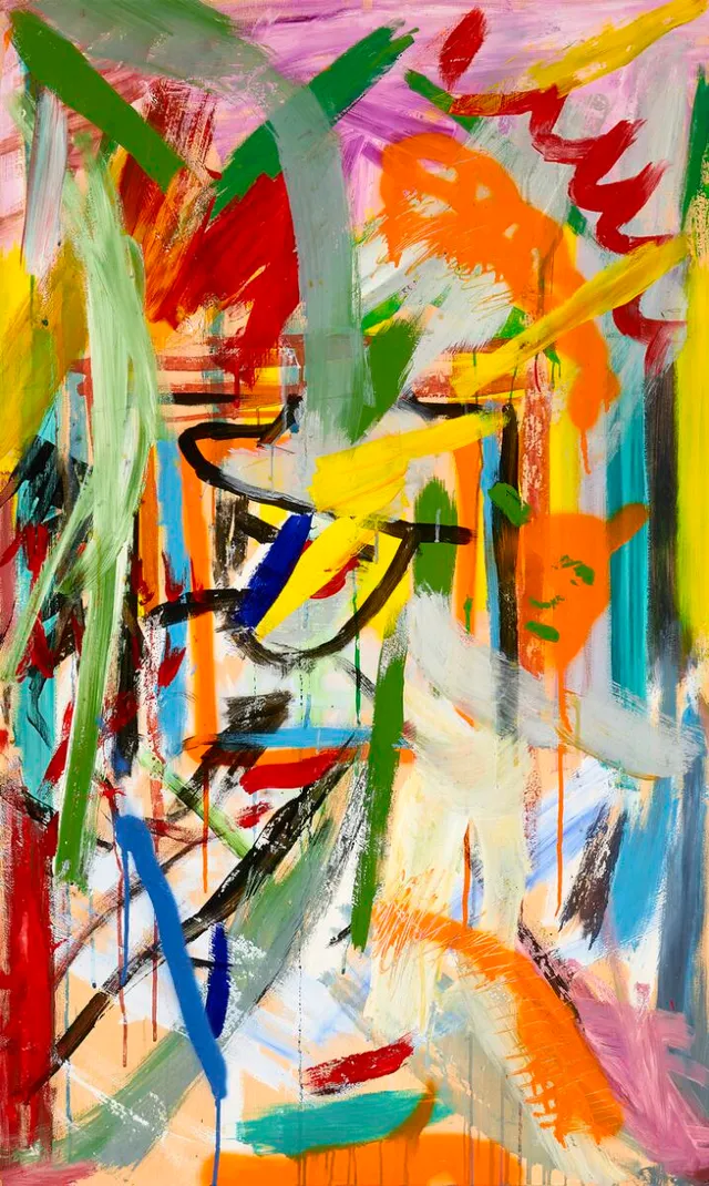 Untitled, 1982. Signed and dated on the reverse. Oil on board. 121×73 cm.