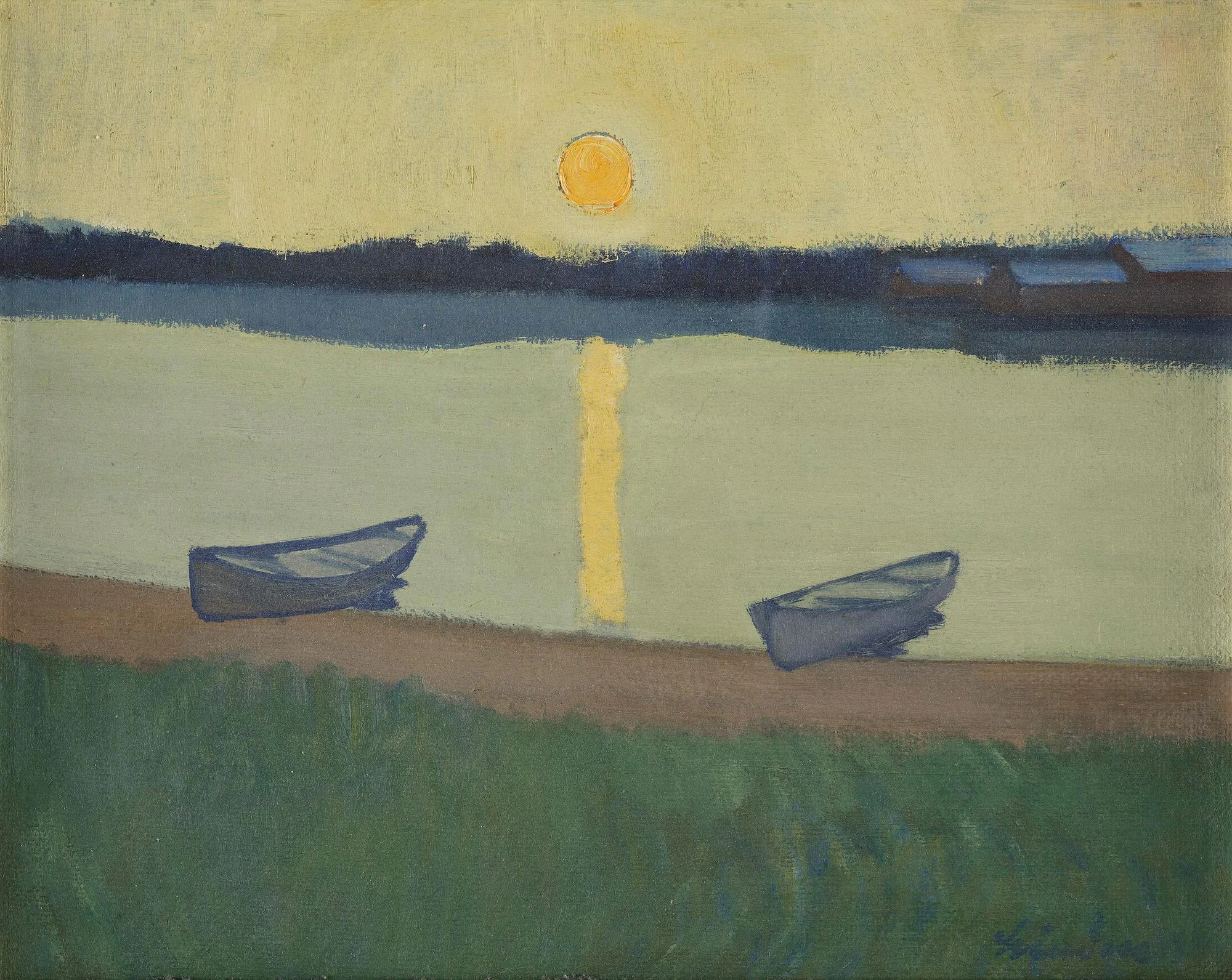 Helge Linden, "Vid älvstranden". — Bukowskis