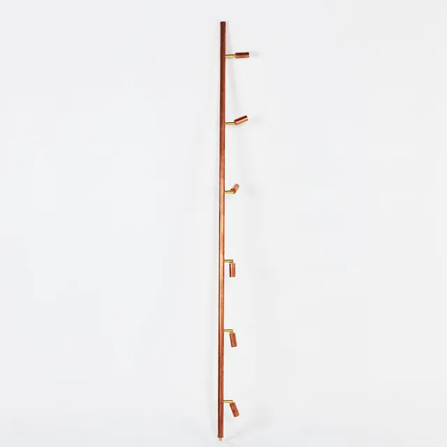 JONAS BOHLIN. Taklampa, "Star 6" för Örsjö belysning, koppar, 6 st ljuskällor.