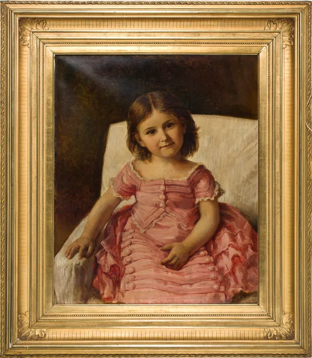 Arbo, Peter Nicolai — Pike i rosa kjole, 1874