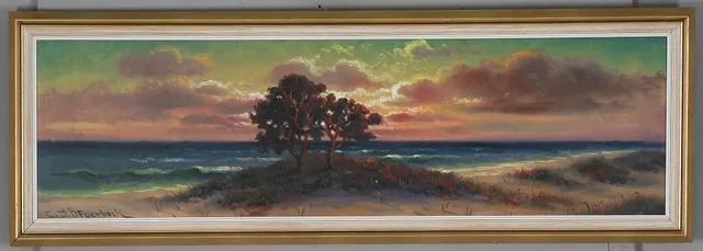 CARL IVAR ÖFVERBECK. Kustlandskap, olja på duk, signerad.