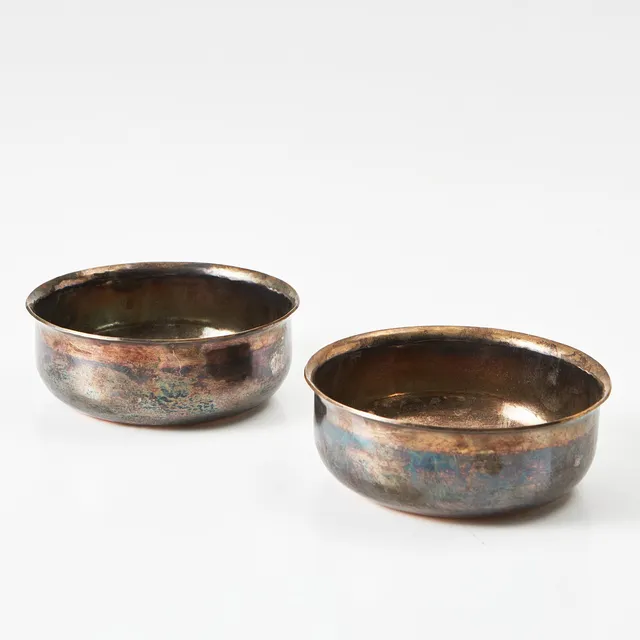 BENGT LILJEDAHL. Coasters, 1 par, sterling silver, Bengt Liljedahl Formgivare & Silversmed, 2009 och 2011.
