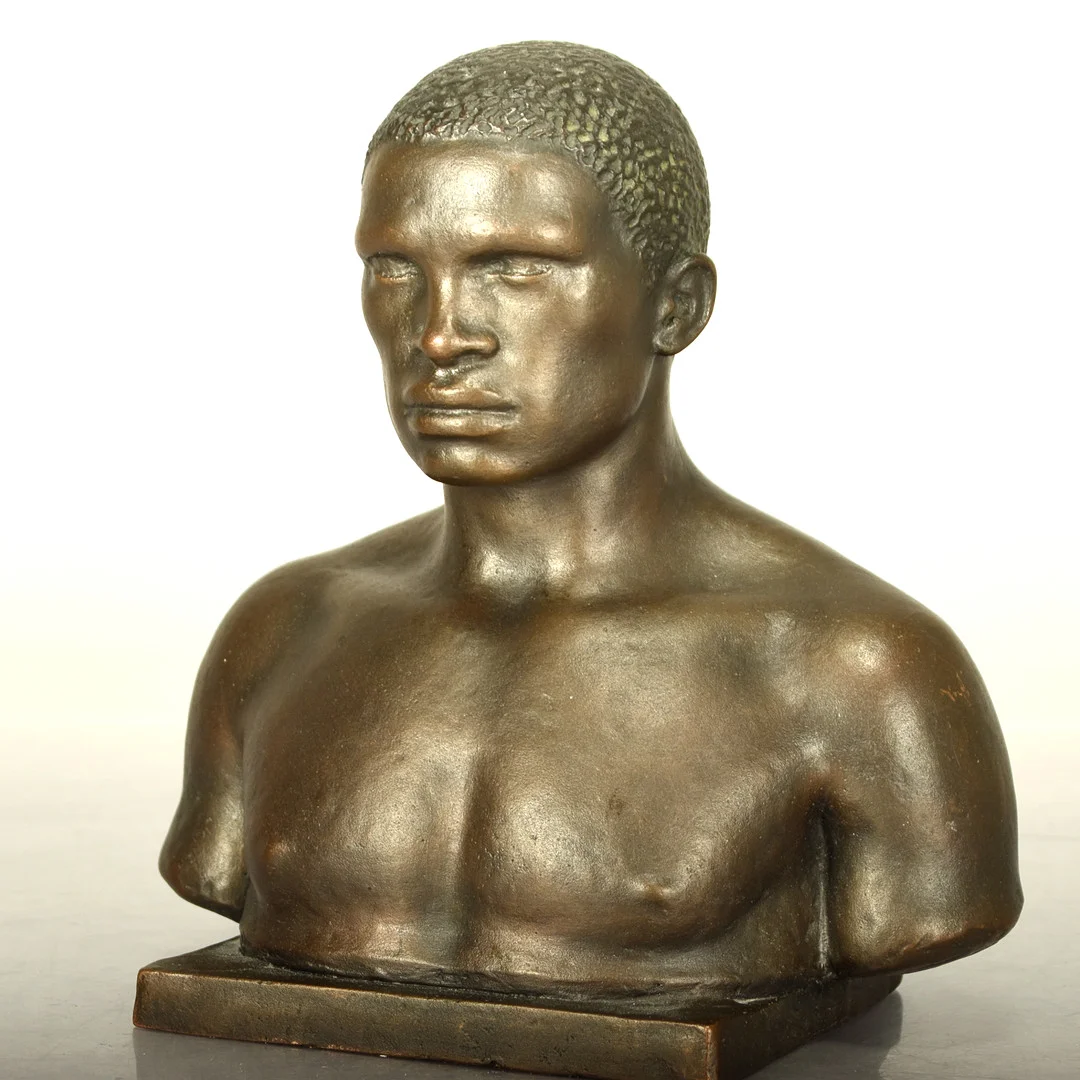 JOHANNES COLLIN. BRONSSKULPTUR BYST, signerad och daterad, 1915. — Sculptures & Bronzes — Norrlands Auktionsverk
