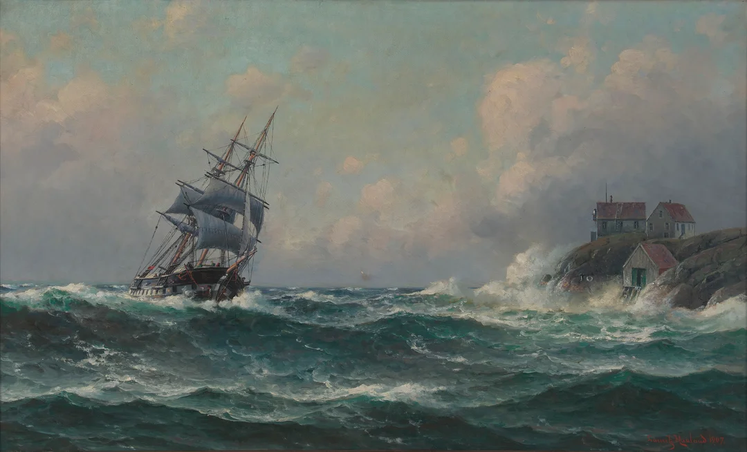 Haaland, Lauritz — Skute til havs, 1907 — Kunst/Maleri — Blomqvist