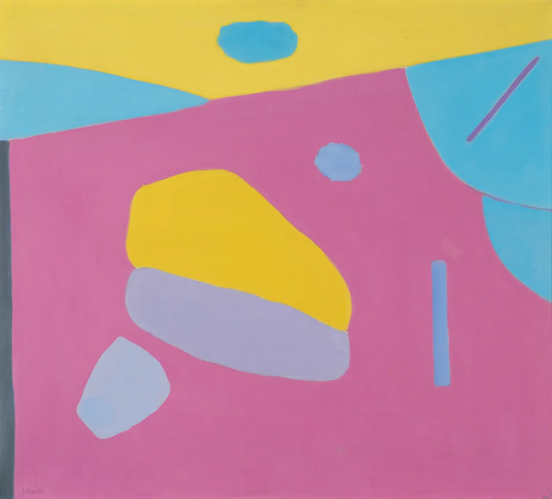 Rian, Johs. — "Flukten i rød verden" 1972 — Kunst/Maleri — Blomqvist