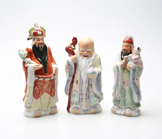 FIGURINER, 3 st, porslin, Kina.