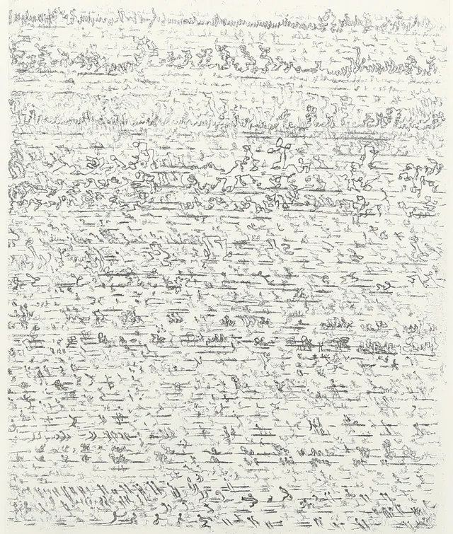 HENRI MICHAUX. mjukgrundsetsning, signerad och numrerad X/X.