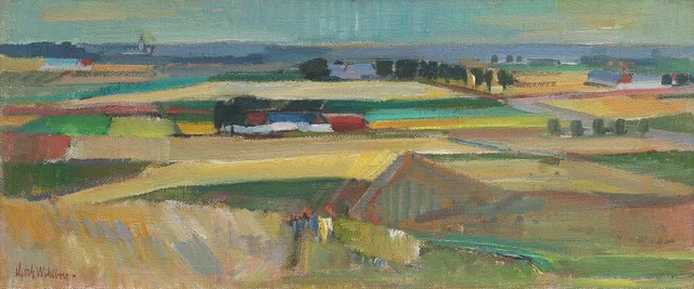 GERHARD WIHLBORG. "SLÄTT I SKÖRDETID, VALLEBERGA".