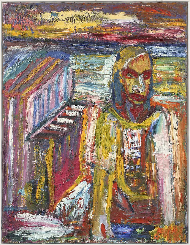 MAURITZ KARSTRÖM (1962-2005). "Pianot". Olja på duk.