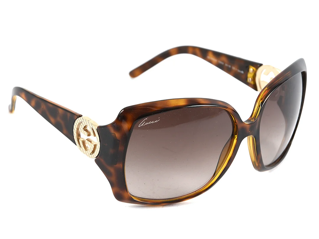 SOLGLASÖGON, GUCCI, GG 3503/S, 60 16, bruna bågar, bruna glas, etui. — Accessoarer/Solglasögon — Kaplans