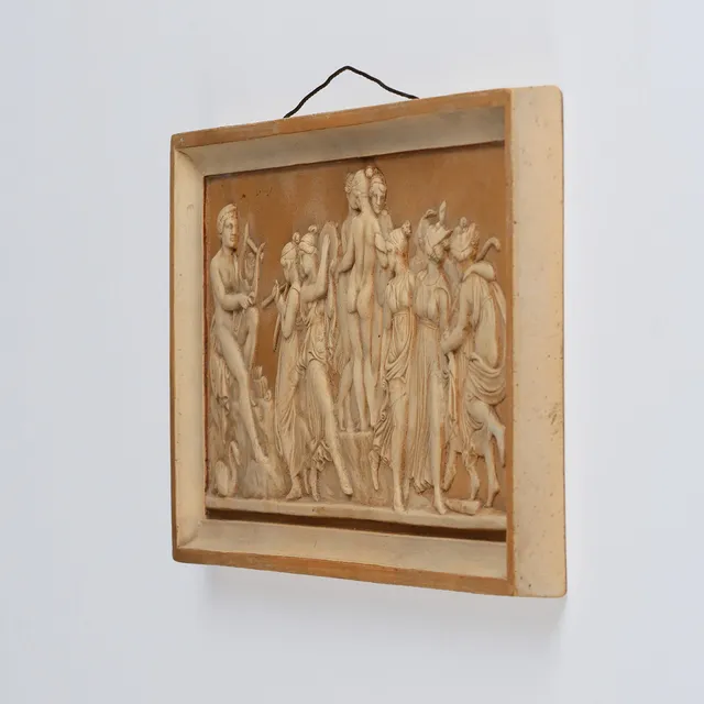 BERTEL THORVALDSEN (1770-1844). EFTER. Ipsens Enke, frise af terracotta, motiv med Musernes dans på Helicon, nr. 469 fra 1903.