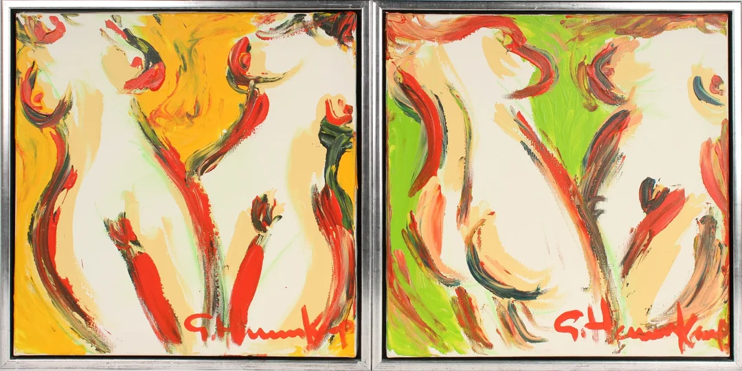 Göran Hausenkamp. Compositions with female bodies. Oil on canvas. (2) — Paintings and sculptures/Modern pictorial arts — Lauritz