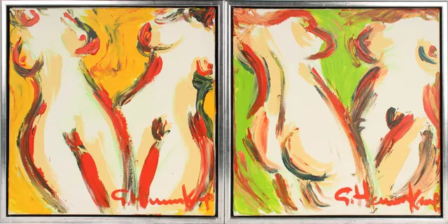 Göran Hausenkamp. Compositions with female bodies. Oil on canvas. (2)
