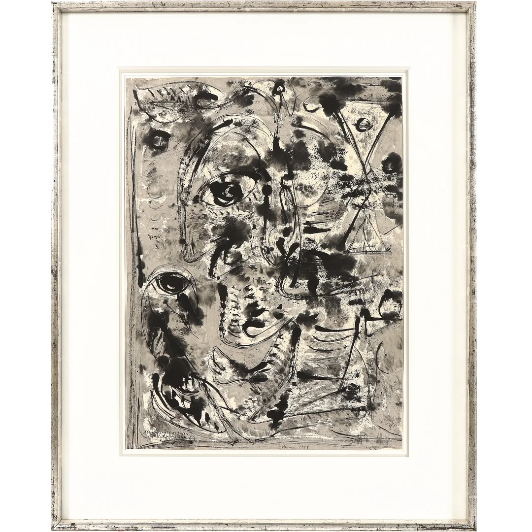 Carl-Henning Pedersen. 'So softly they speak - the island of bliss, 1983'. Ink and watercolor on paper. — Paintings and sculptures/Modern pictorial arts — Lauritz