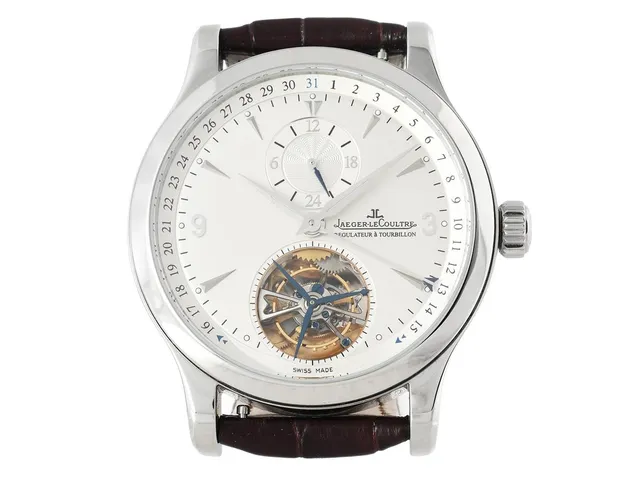 JAEGER-LE COULTRE, Master Tourbillon, Cal 978, Verk nr. 3489586, Serie nr. 2414241, Ref nr. Q1658420, Boett nr. 146.8.34.S, herrur, 41,5 mm, stål, automatisk (Tourbillon), safirglas, datum, 24-timmarsvisare, läderband, viklås, servad maj 2021, cert, april 2010, box.