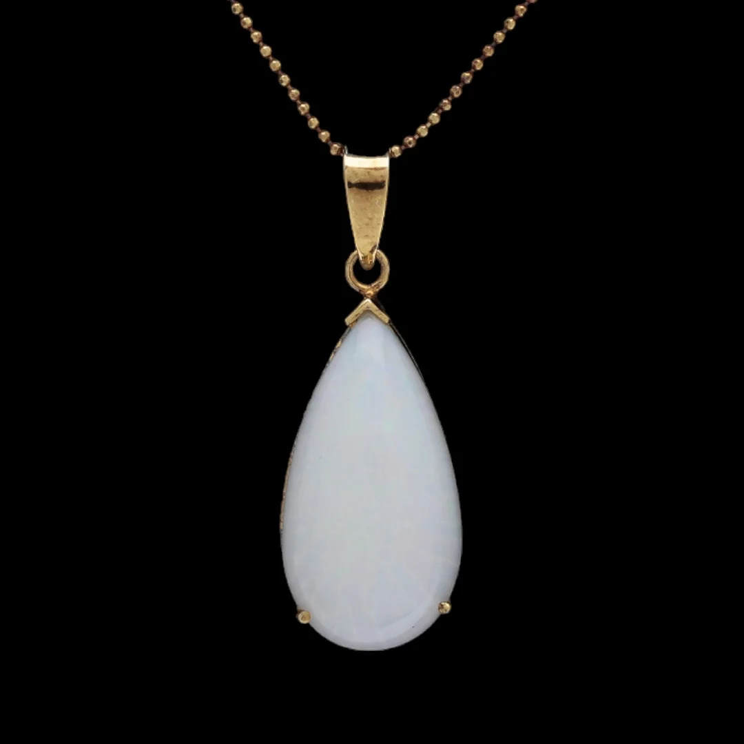 White opal pendant with certificate. — Brooches & Pendants — Balclis