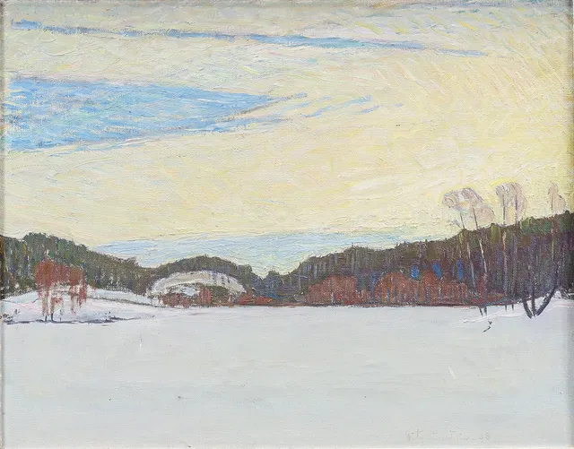FRITZ LINDSTRÖM. "En liten vintertavla" 1933.