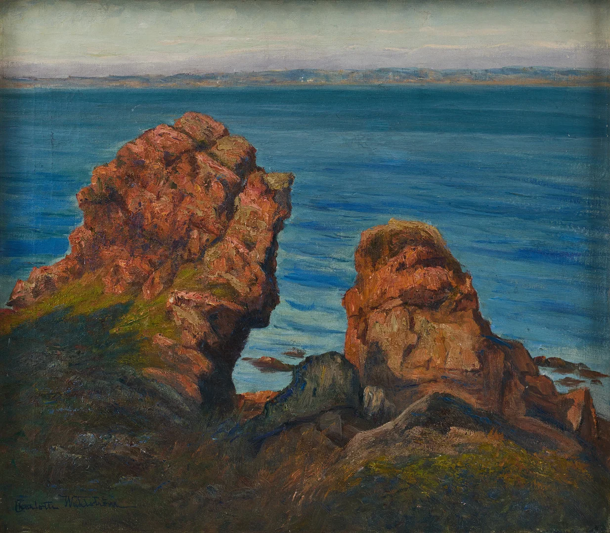 CHARLOTTE WAHLSTRÖM. "Arildsklippor i aftonsol". — Paintings — Stockholms Auktionsverk Fine Art