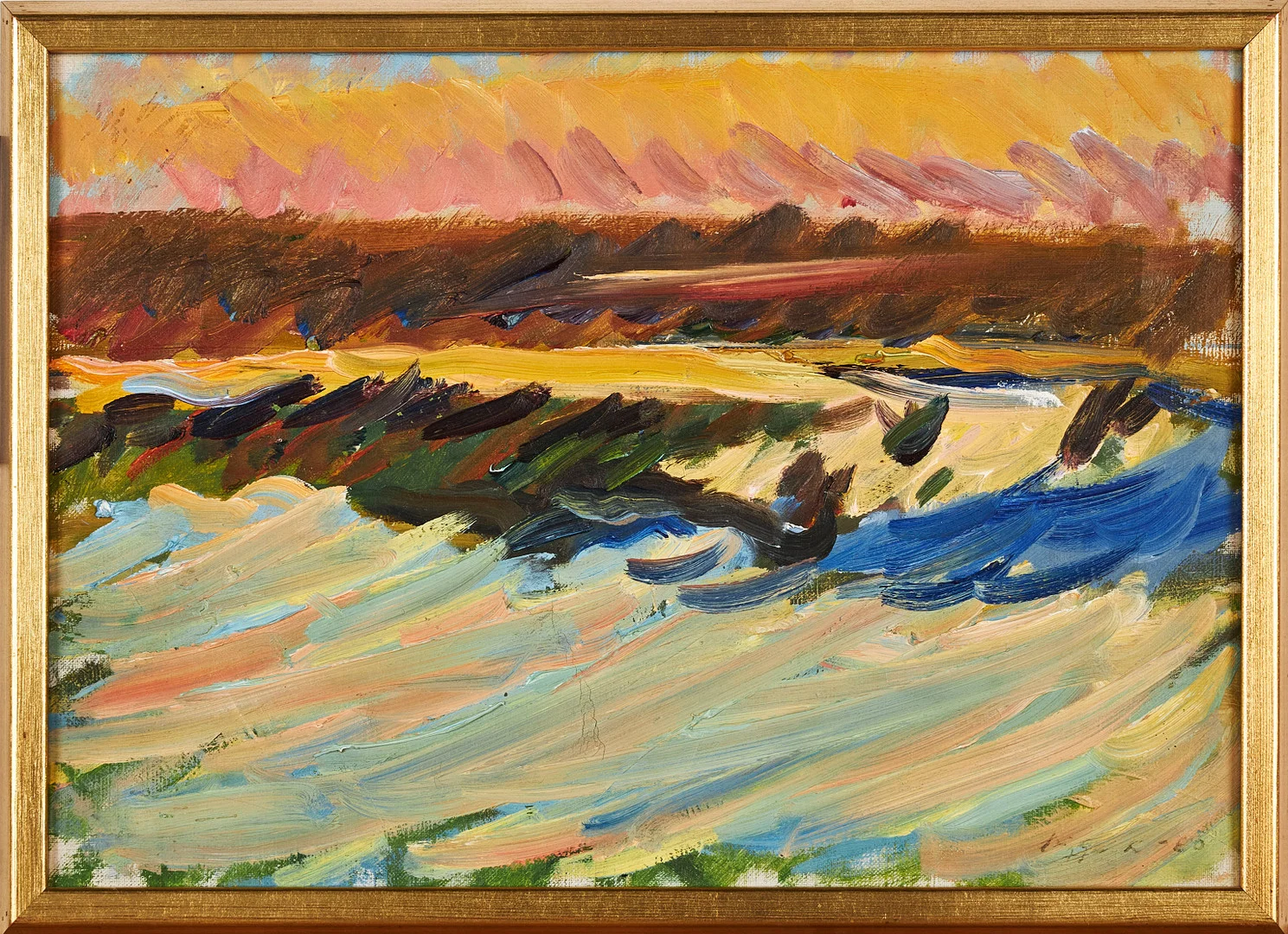 IGGE KARLSSON. Komposition, olja på duk, signerad och otydligt daterad. — Paintings — Stockholms Auktionsverk Sickla