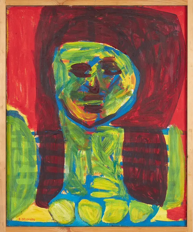BENGT DELEFORS. "Figur", olja på duk, signerad samt daterad.
