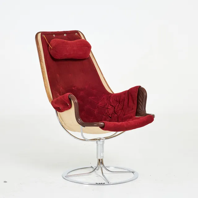 BRUNO MATHSSON. "Jetson", fåtölj, DUX. etikettmärkt.