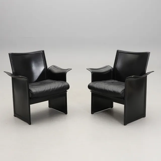 TITO AGNOLI. Fåtöljer, 1 par, "Korium KM2/1", Matteo Grassi.