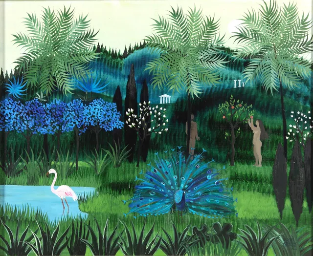 KERSTIN LUNDBERG STENMAN. 1926–2007. Olja på pannå, signerad.