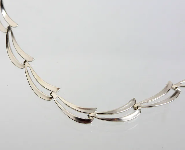 DESIGNER COLLIER, ART DEKO SILBER 835.