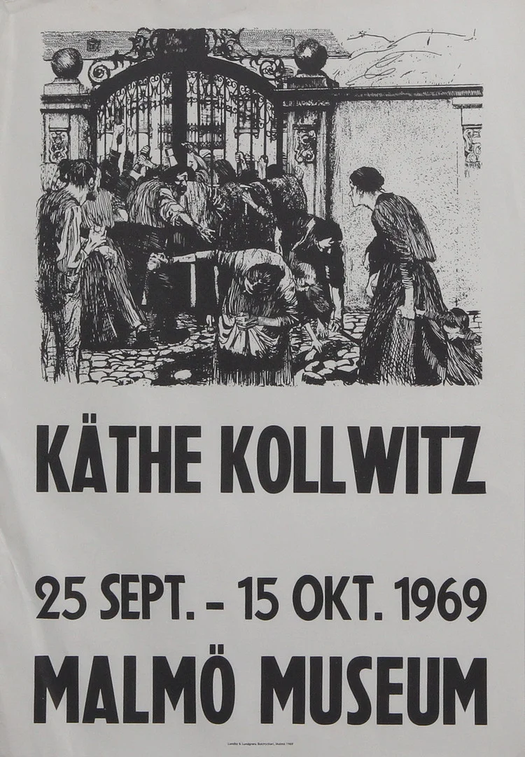 KÄTHE KOLLWITZ. AFFISCH, Landby & Lundgrens Boktryckeri, 1969. — Other — Kalmar Auktionsverk