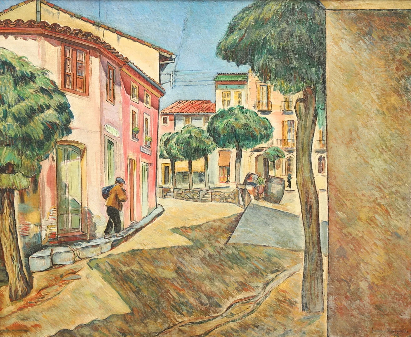 JAUME MERCADÉ. "Plassa de Viladrau". — Paintings — Balclis