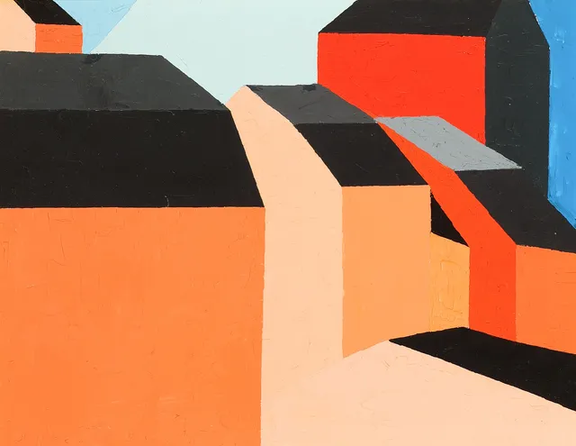 FRANCO COSTA (1934-2015). 'Roofs in Stockholm', olie på lærred, signeret og dateret 1978.