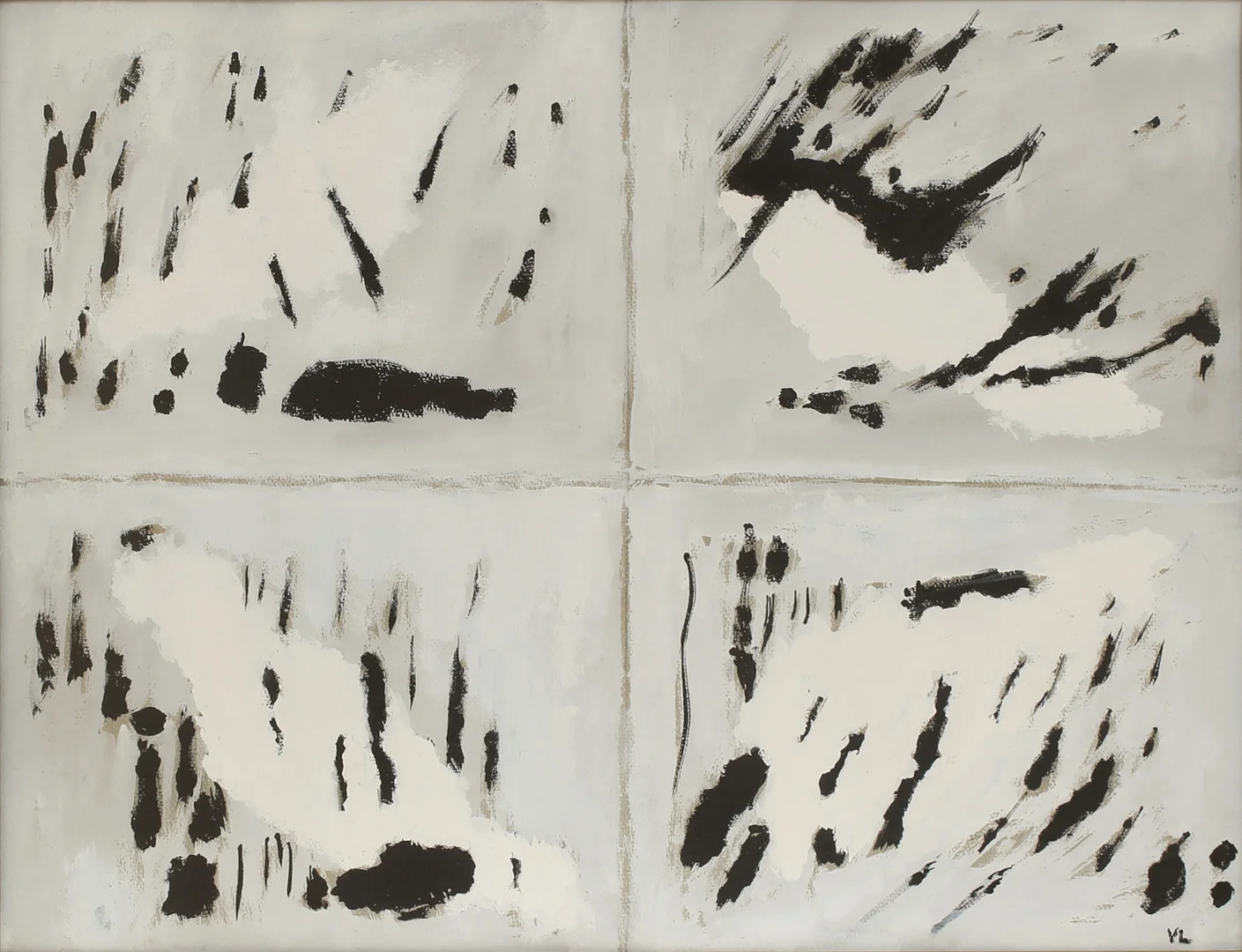 YVONNE LARSSON. Olja på uppklistrad duk, monogramsignerad. — Paintings — RA Auktionsverket Norrköping