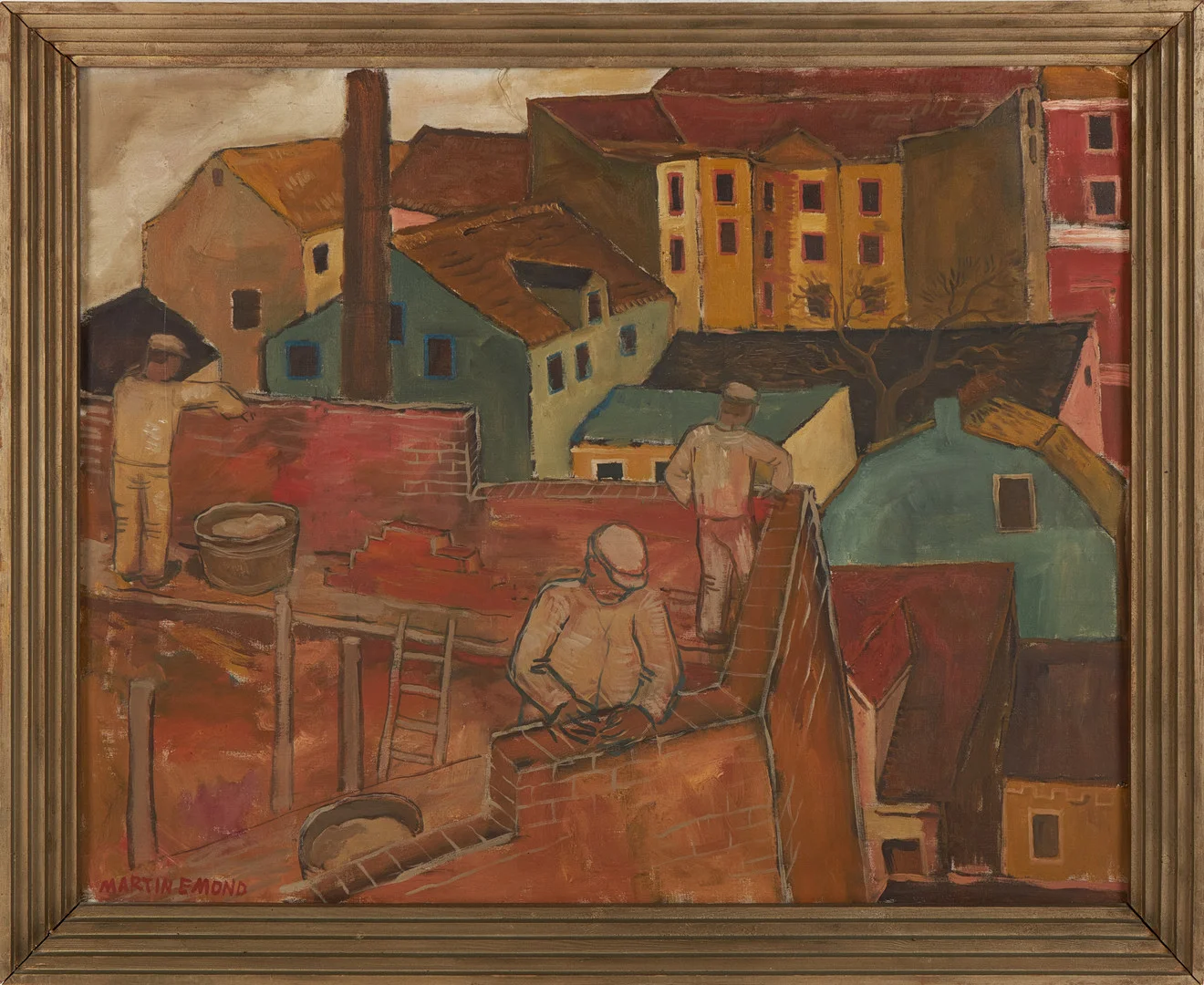 MARTIN EMOND. "Murare", olja på duk, signerad. — Paintings — Stockholms Auktionsverk Magasin 5
