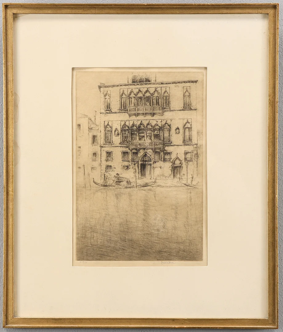 REINHOLD VON ROSEN. Motiv från Venedig. — Engravings & Prints — Karlstad Hammarö Auktionsverk