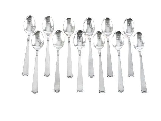 12 KAFFESKEDAR, silver, Rosenholm, 1964-1977, GAB, vikt 191,2 g, 12 cm, etui.