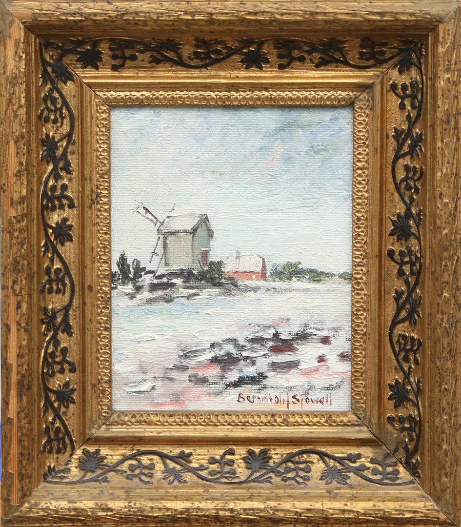 BERNDT OLOF SJÖWALL. OLJA, på pannå, signerad. — Paintings — Kalmar Auktionsverk