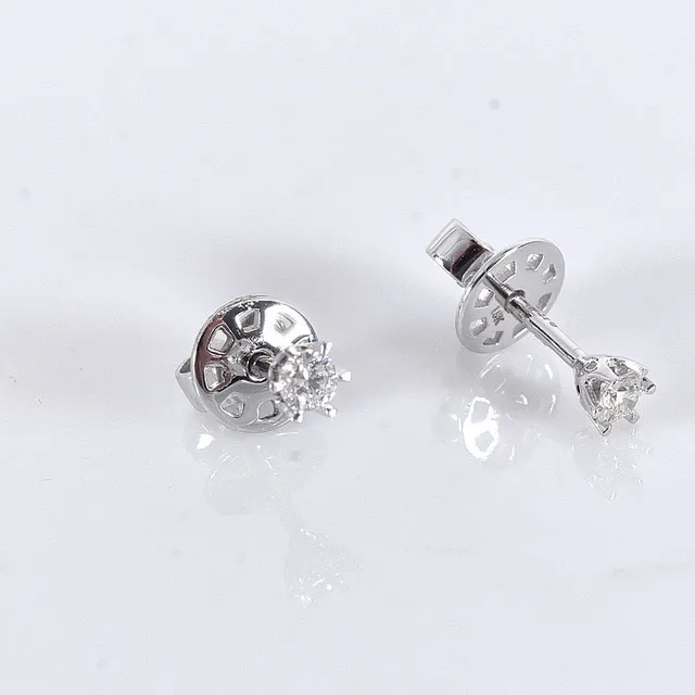 ENSTENSÖRHÄNGEN, 0,17ct, vitguld 18K.