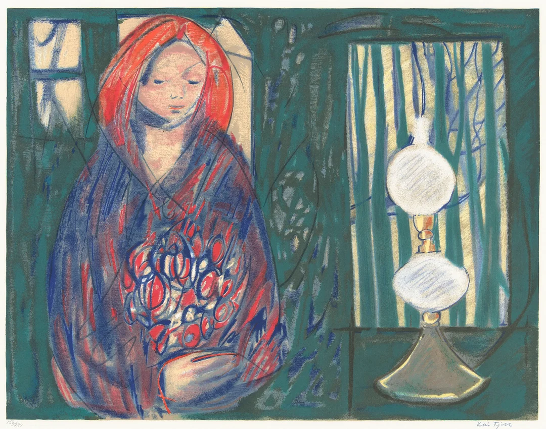 Fjell, Kai — "Pike med lampe" 1982 — Kunst/Grafikk — Blomqvist
