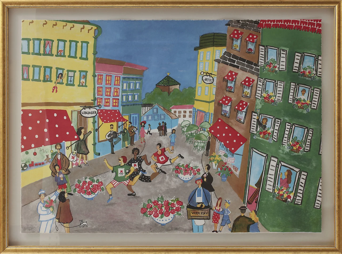 MARIKA LANG. Haga, färglitografi, signerad och numrerad 329/360. — Engravings & Prints — Göteborgs Auktionsverk