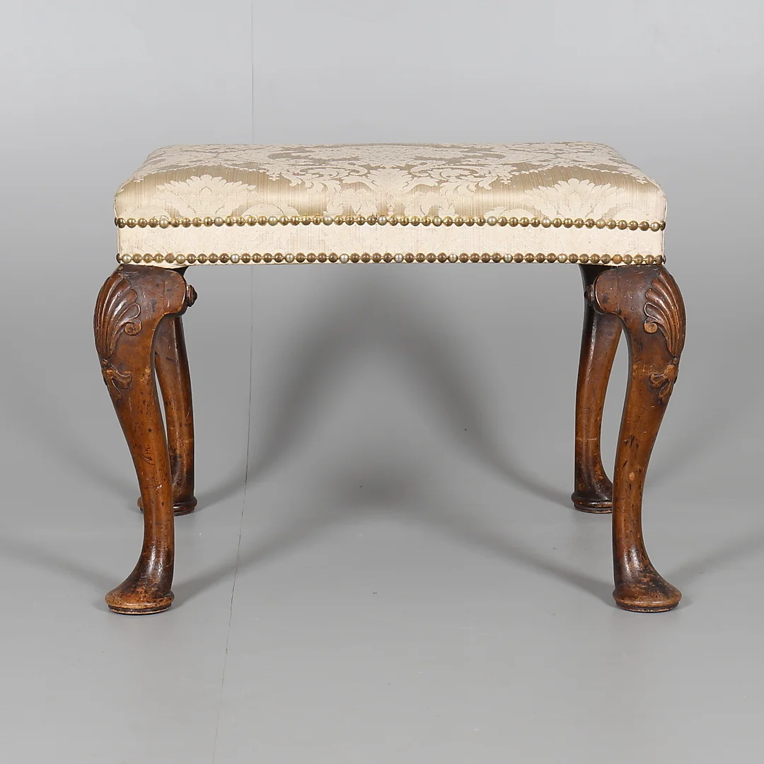 A WALNUT STOOL, CIRCA 1740 AND LATER. — Armchairs & Chairs — Dreweatts Online