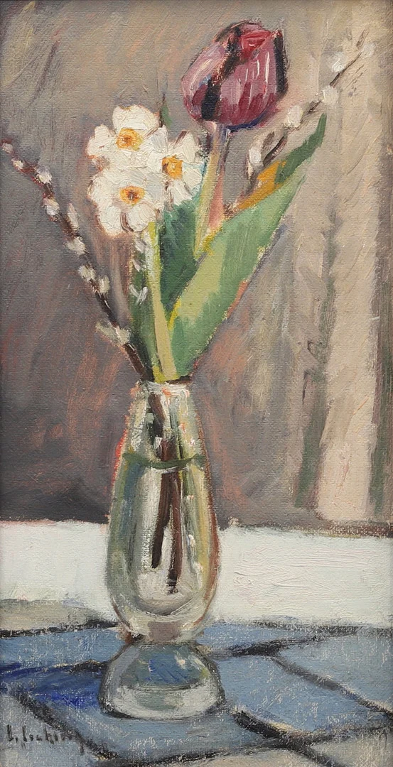 GIDEON ISAKSSON. Stilleben, olja på pannå, signerad. — Paintings — Garpenhus Auktioner