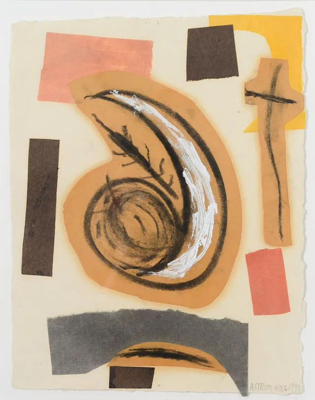 PETER ÅSTRÖM. Abstrakt motiv, blandteknik, signerad samt daterad 1990.