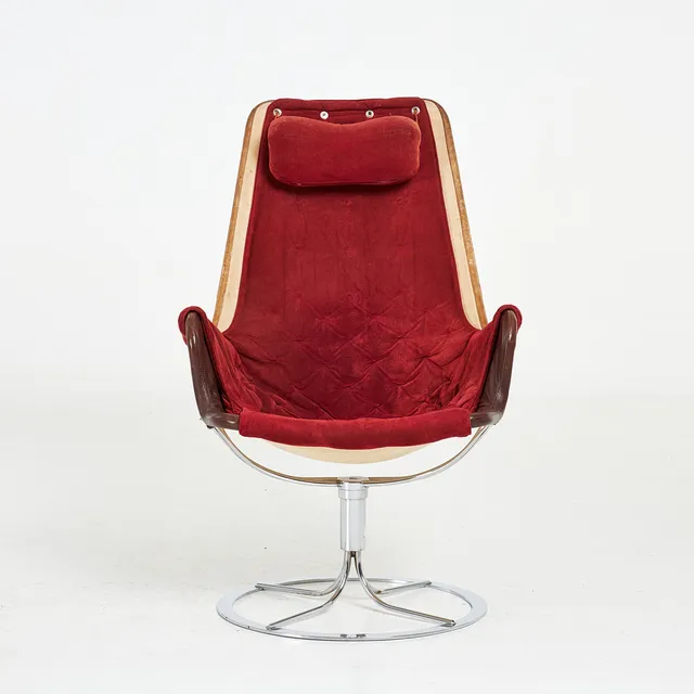 BRUNO MATHSSON. "Jetson", fåtölj, DUX, etikettmärkt.