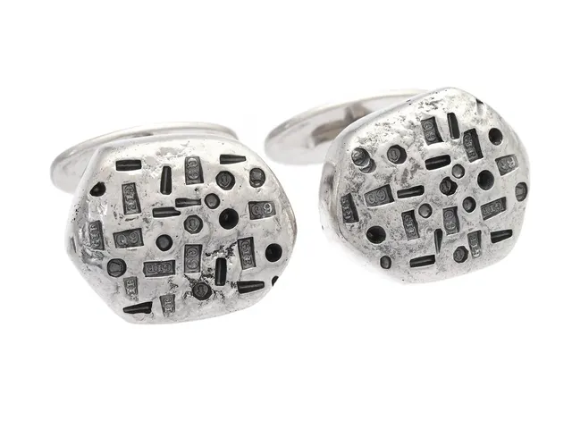CLAES GIERTTA, manschettknappar, silver, Stockholm 1967, vikt 29,6 g. (d)