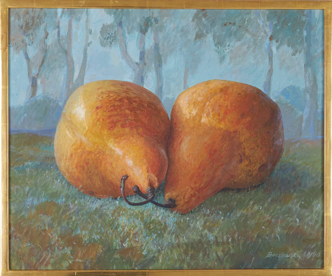 MARIA BOCZEWSKA. Päron, signerad Boczewska. olja på duk. — Paintings — Stockholms Auktionsverk Sickla