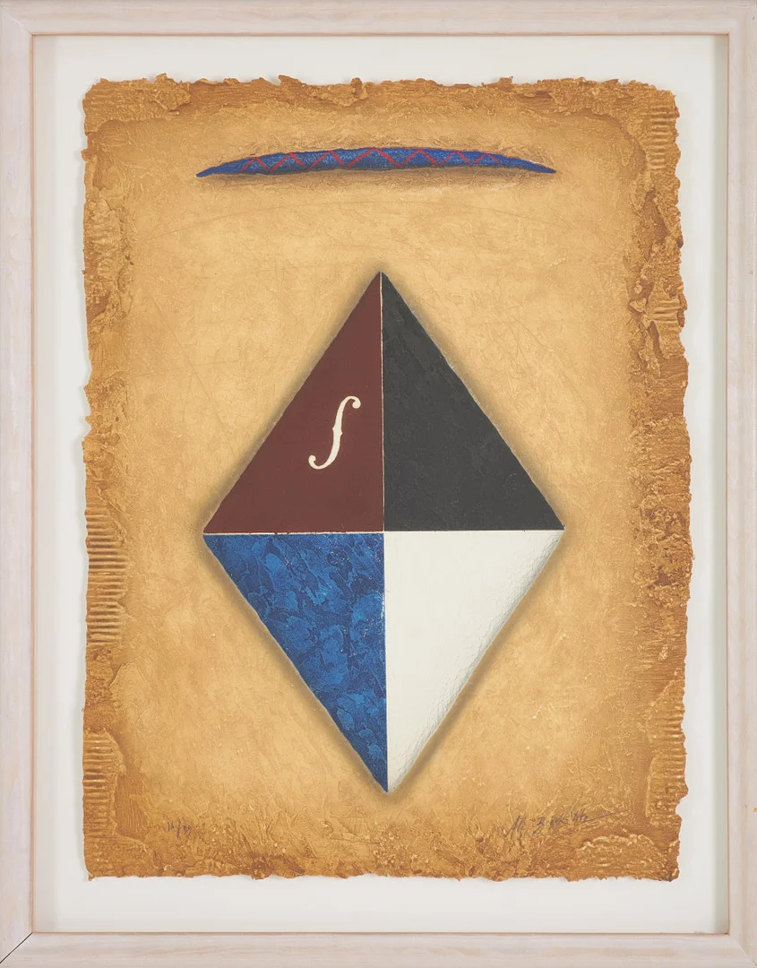 ALAIN BERCK-VITZ (FÖDD 1953). Abstrakt komposition, signerad samt numrerad 16/99, carborundumetsning. — Engravings & Prints — Stockholms Auktionsverk Sickla