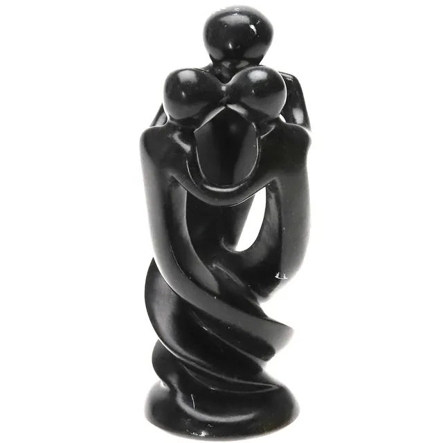 SKULPTUR. snidad sten, familj, sent 1900-tal.