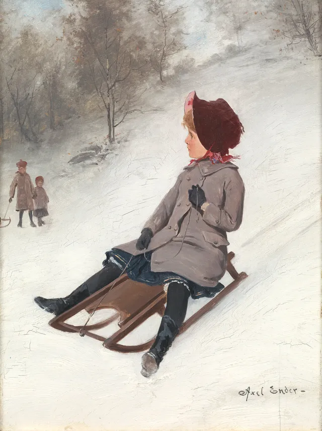 Ender, Axel — Pike på kjelke