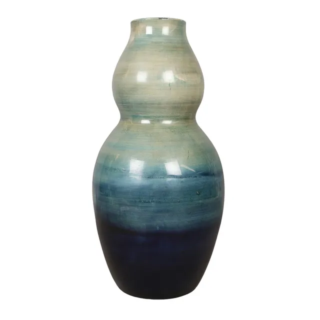 A MOORCROFT POTTERY DOUBLE GOURD VASE, CIRCA 1930'S/40'S.