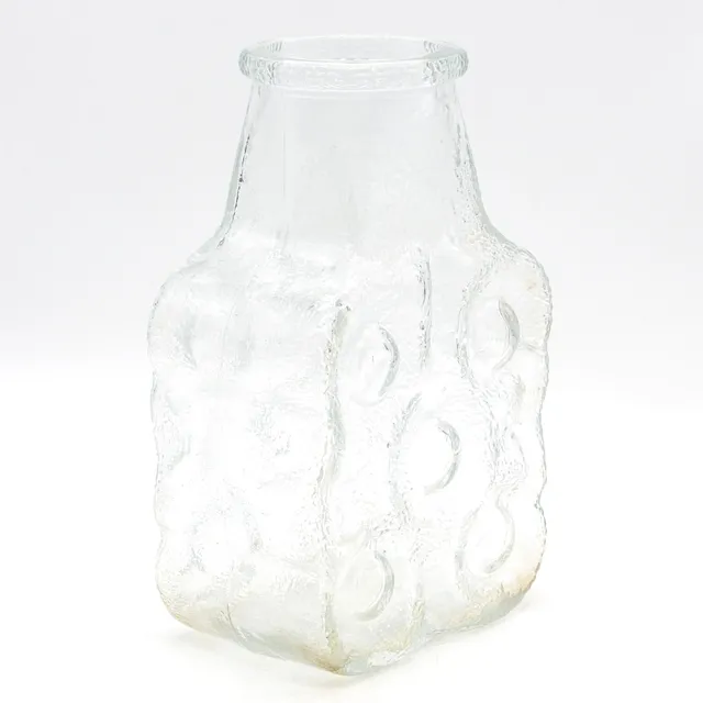 LARS HELLSTEN. DESIGNERVASE, GLAS, TRANSPARENT, FÜR WALTHER GLAS, UM 1970ER JAHRE.